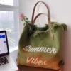 Summer Vibes Tassel Tote Bag 3