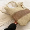 Straw Beach Bag Summer Woven Tote Bag with Tassels Large Shoulder Bag for Women Straw Purses and Handbags Rattan Boho Bag Raffia 5