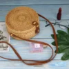 Round or Square Rattan Shoulder Bag 6