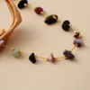 Tourmaline Gold Plated Chain Lariat Chokers Necklace Designer Healing Crystal Beads Jewelry Femme Bijoux 4