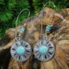 Vintage Turquoise Inlaid Earrings 4