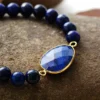 Black Agate/ Lapis Lazuli Beaded Bracelet 3