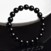 Unisex Natural Black Stones Bracelet 4