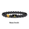 Initials Black Onyx and Tiger Eye Bracelet for Men 3