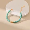 Handmade Turquoise Beads Adjustable Bracelet 3