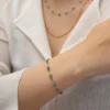 Stainless Steel Turquoise Adjustable Bracelet Waterproof Jewelry Women Gift 6