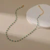 Turquoise Beads Chain Necklace 4