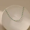 Turquoise Beads Chain Necklace 2