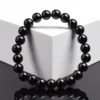 Unisex Natural Black Stones Bracelet 3