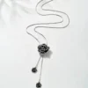 Black Rose Y Necklace Sweat 2