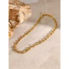 Paperclip Gold Colored Necklace 3