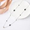 Long Bohemia Trendy Women Jewelry Statement Necklace Personality Long Oval Square Geometric Pendant Maxi Collar Chain 4