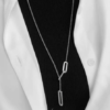 Rectangle Sweater Chain Necklace - Image 3